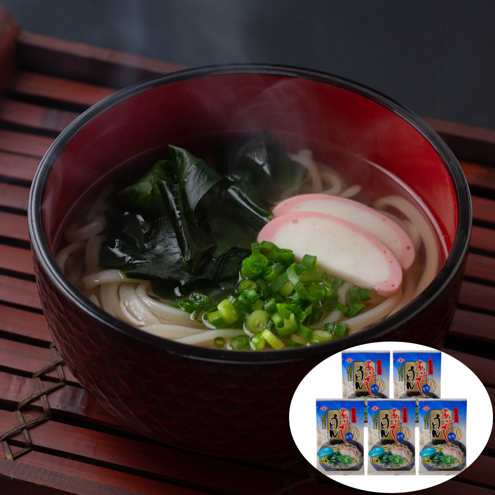 あごだしうどん 5袋 (1袋200g (めん180g) スープ付