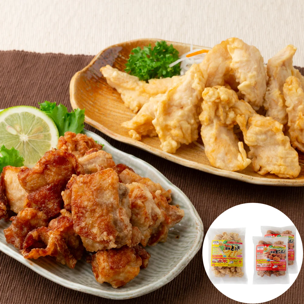 大分名物 豊後 とり天&唐揚げセット (とり天500g 唐揚げ300g×2)