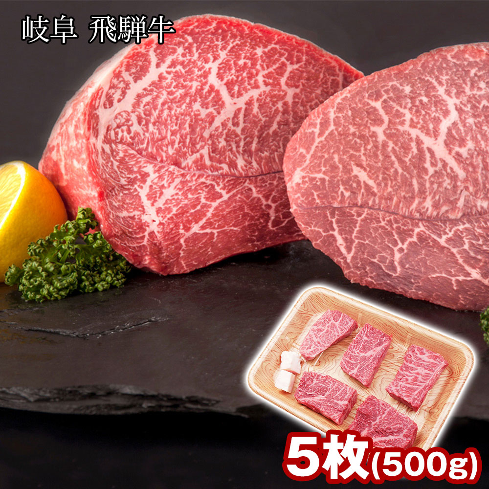 岐阜 飛騨牛 赤身ステーキ 5枚 500g