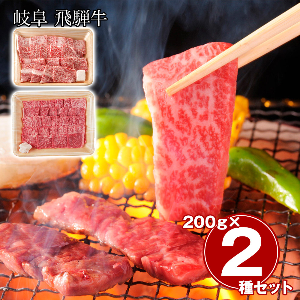 岐阜 飛騨牛 焼肉食べ比べセット(ロース200g、もも200g)