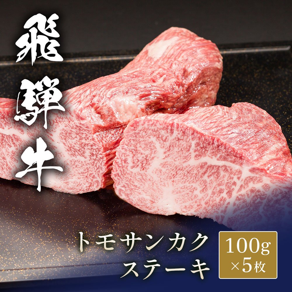 飛騨牛 ステーキ トモサンカク 100g x 5枚