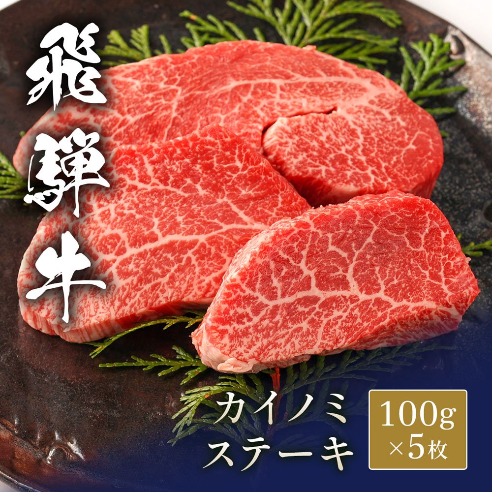 飛騨牛 ステーキ カイノミ 100g x 5枚