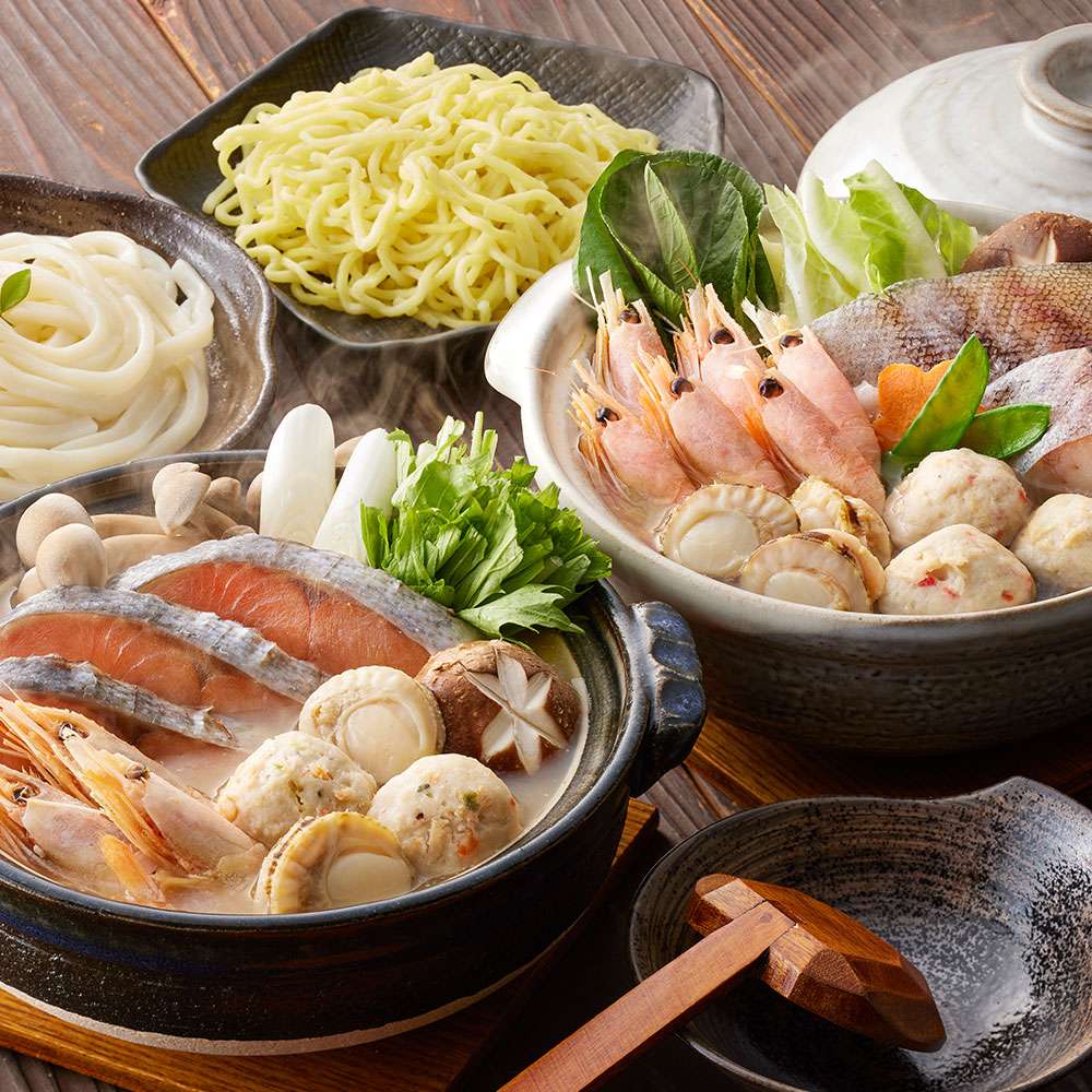 石狩鍋&海鮮ちゃんこ鍋 食べ比べセット(その2)