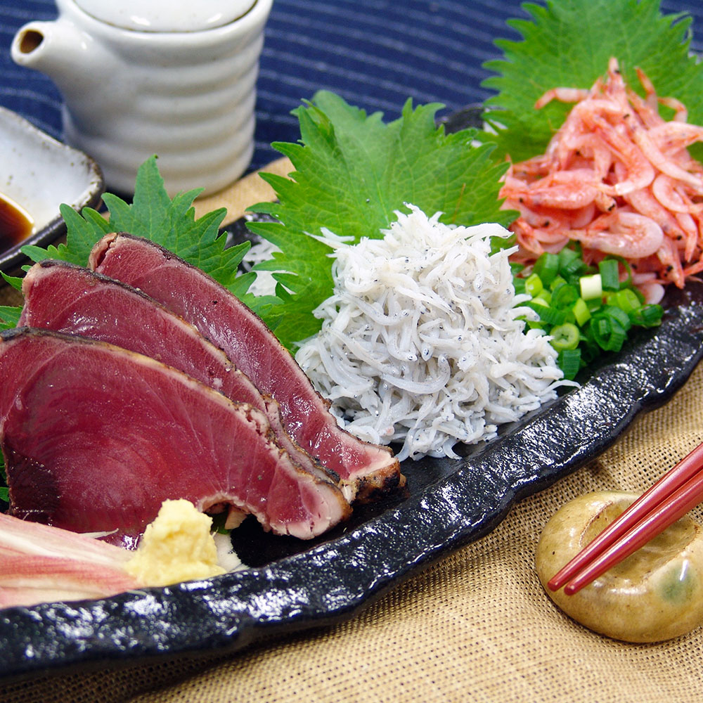 「石原水産」 静岡県産 鰹たたき&桜えび&しらすセット