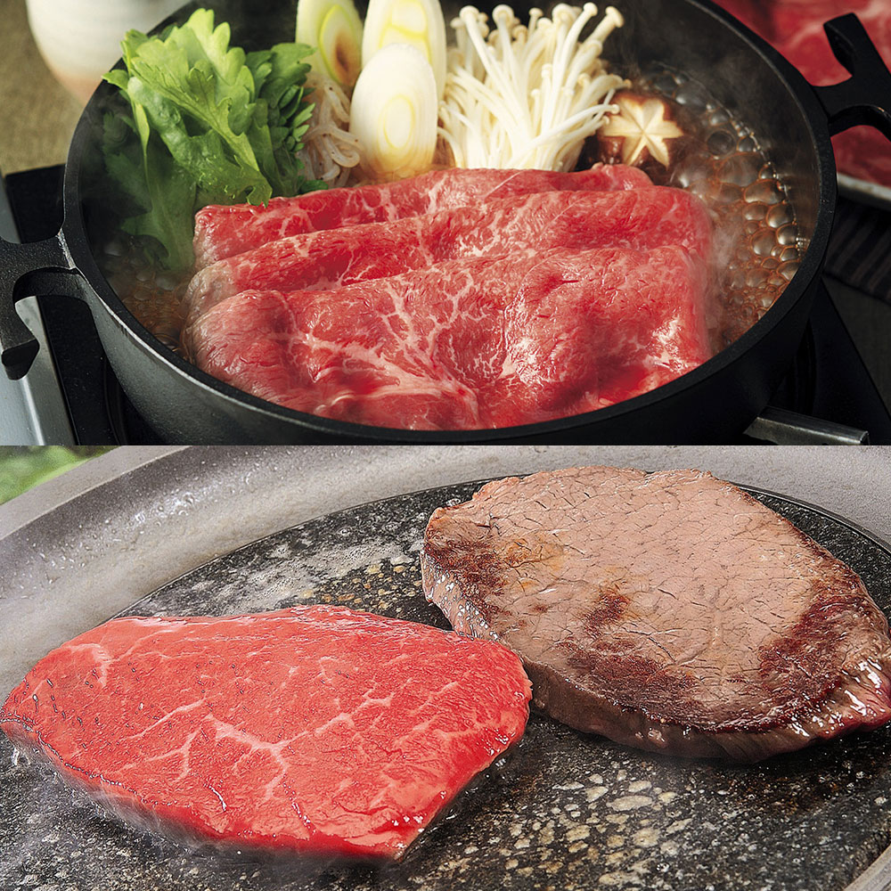 松阪牛ステーキ&神戸牛すき焼き