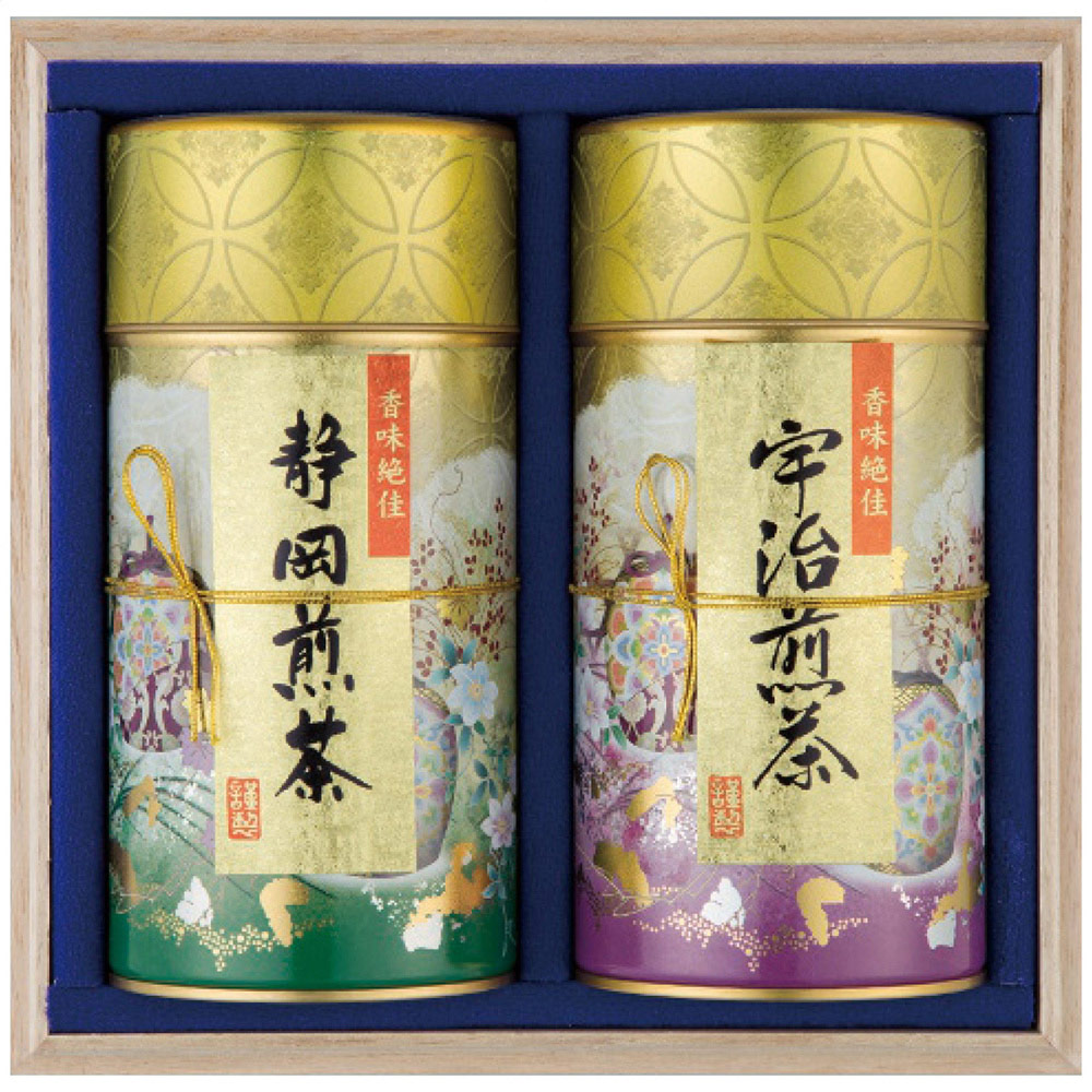 産地銘茶詰合せ(静岡煎茶・宇治煎茶各1缶)