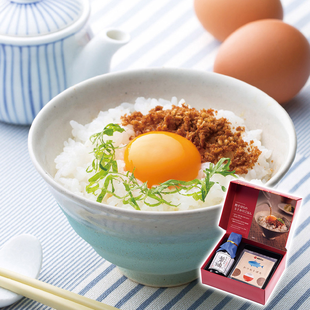 柳屋本店 玉子かけ醤油と鰹そぼろセット