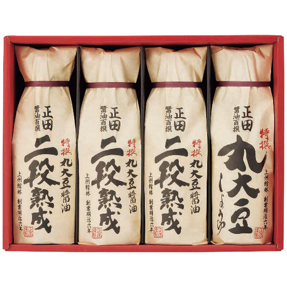 正田醤油 醤油百撰ギフト（特撰丸大豆しょうゆ1本・二段熟成しょうゆ3本）