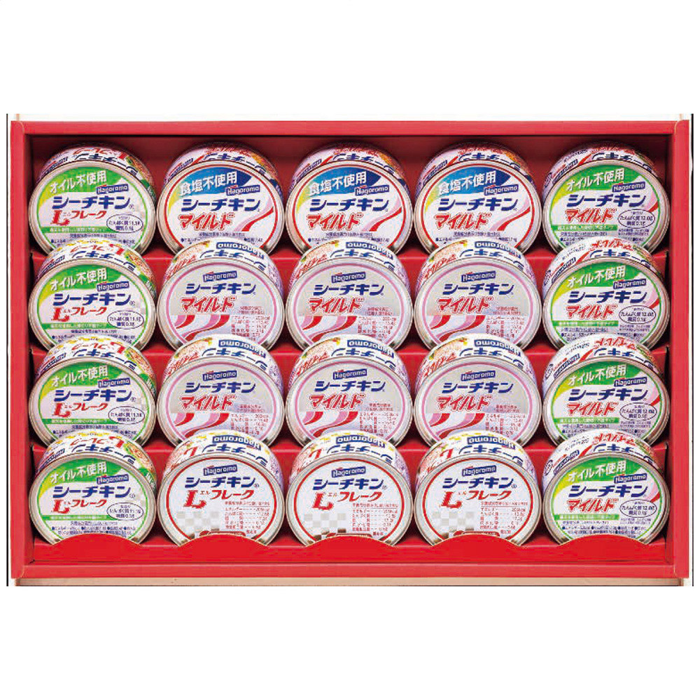 はごろもフーズ シーチキンギフト(オイル不使用Lフレーク・オイル不使用マイルド各4缶・Lフレーク・食塩不使用マイルド各3缶・マイルド6缶)